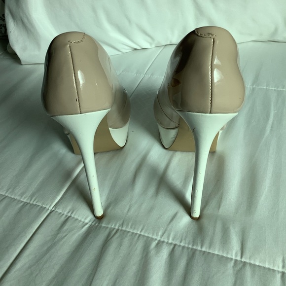 Aldo nude and white open toe hight pumps - Picture 4 of 8